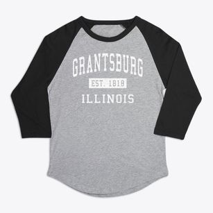 Grantsburg Illinois Classic Established Premium Baseball Tee