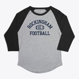 Rockingham Junior High School Classic Football Premium Baseball Tee