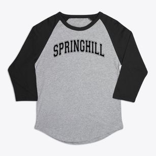 Springhill Middle School Varsity Arch Premium Baseball Tee