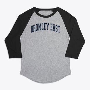 Bromley East Charter School Varsity Arch Premium Baseball Tee