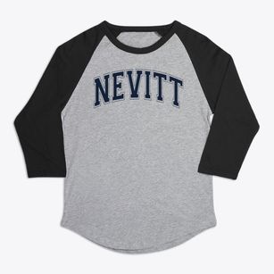 Nevitt Elementary School Varsity Arch Premium Baseball Tee