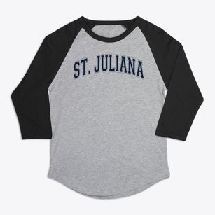 St Juliana Parish Varsity Arch Premium Baseball Tee