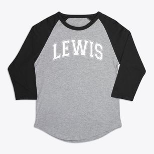 Lewis Elementary School Varsity Arch Premium Baseball Tee