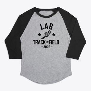 Lab School Track and Field Premium Baseball Tee