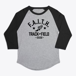 F.a.i.t.h. Homeschool Track and Field Premium Baseball Tee