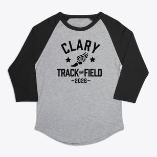 Clary Middle School Track and Field Premium Baseball Tee