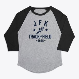 J F Kennedy Montessouri School Track and Field Premium Baseball Tee