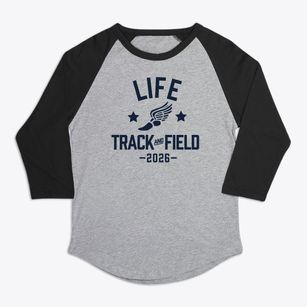 Life Christian Academy Track and Field Premium Baseball Tee