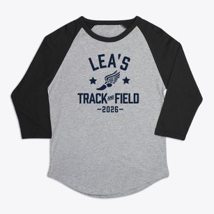 Lea's Christian School Track and Field Premium Baseball Tee