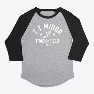 T T Minor Elementary School Track and Field Premium Baseball Tee