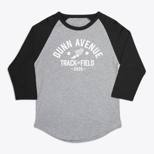 Dunn Avenue Elementary School Track and Field Premium Baseball Tee