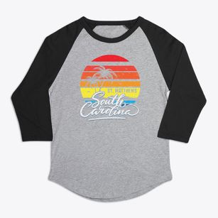 St. Matthews South Carolina Palm Tree Sunset Premium Baseball Tee