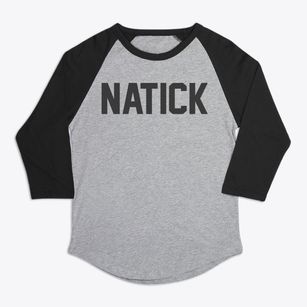 Natick Massachusetts Classic Block Premium Baseball Tee