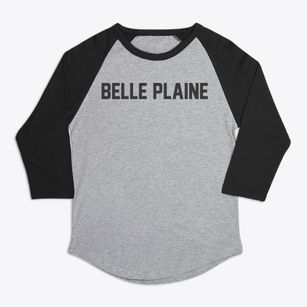 Belle Plaine Wisconsin Classic Block Premium Baseball Tee