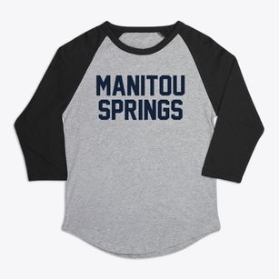Manitou Springs Colorado Classic Block Premium Baseball Tee