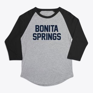 Bonita Springs Florida Classic Block Premium Baseball Tee