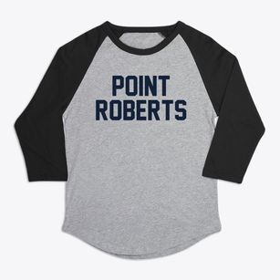 Point Roberts Washington Classic Block Premium Baseball Tee