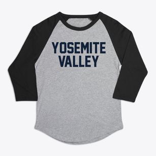 Yosemite Valley California Classic Block Premium Baseball Tee