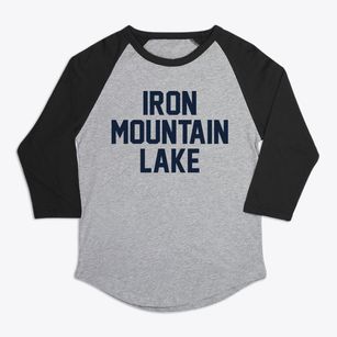 Iron Mountain Lake Missouri Classic Block Premium Baseball Tee