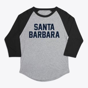 Santa Barbara California Classic Block Premium Baseball Tee