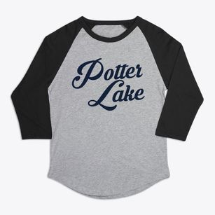 Potter Lake Wisconsin Vintage Team Premium Baseball Tee