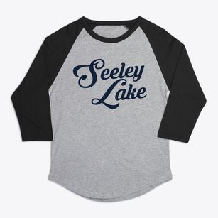 Seeley Lake Montana Vintage Team Premium Baseball Tee