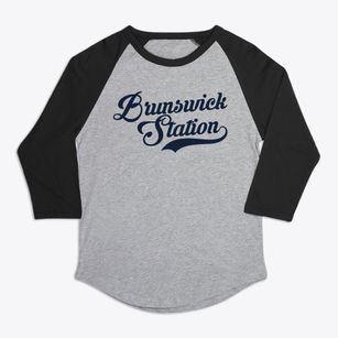 Brunswick Station Maine Vintage Team Premium Baseball Tee