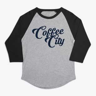 Coffee City Texas Vintage Team Premium Baseball Tee