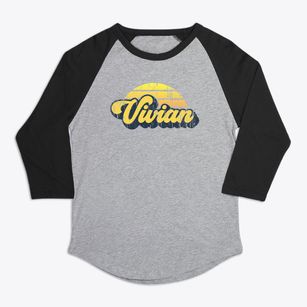 Vivian Louisiana Sublime Sunset Premium Baseball Tee