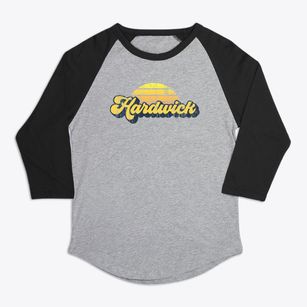 Hardwick Massachusetts Sublime Sunset Premium Baseball Tee