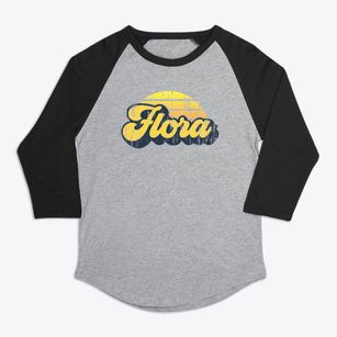 Flora Indiana Sublime Sunset Premium Baseball Tee