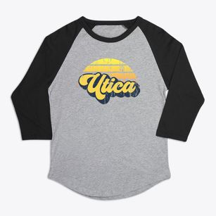 Utica Wisconsin Sublime Sunset Premium Baseball Tee