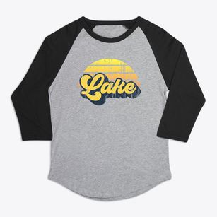Lake Wisconsin Sublime Sunset Premium Baseball Tee