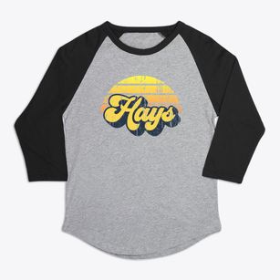 Hays Kansas Sublime Sunset Premium Baseball Tee