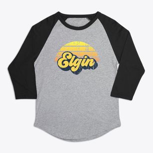 Elgin Pennsylvania Sublime Sunset Premium Baseball Tee