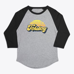 Tolstoy South Dakota Sublime Sunset Premium Baseball Tee