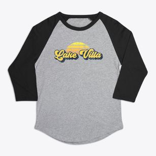 Lake Villa Illinois Sublime Sunset Premium Baseball Tee