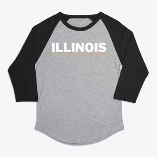  Illinois White and Gold Premium Baseball Tee