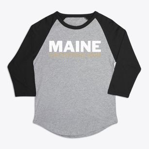  Maine White and Gold Premium Baseball Tee
