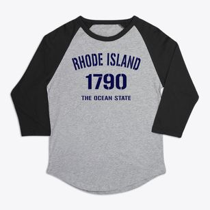  Rhode Island Established Premium Baseball Tee