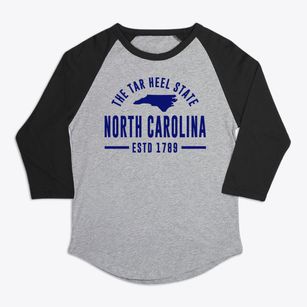  North Carolina Motto Premium Baseball Tee