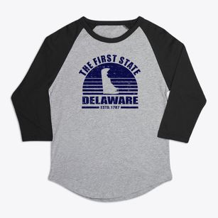  Delaware Sunset Premium Baseball Tee