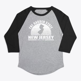  New Jersey Sunset Premium Baseball Tee