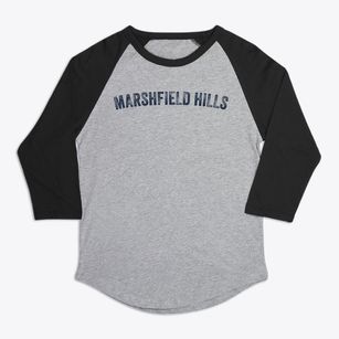 Marshfield Hills Massachusetts Timeless Retro Premium Baseball Tee