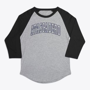 Atascadero California Trendy Block Premium Baseball Tee