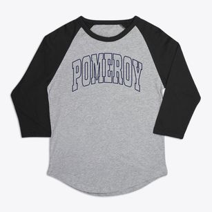 Pomeroy Iowa Trendy Block Premium Baseball Tee