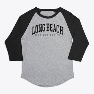 Long Beach Mississippi Urban Vibe Premium Baseball Tee