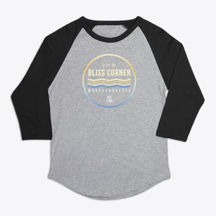 Bliss Corner Massachusetts Color Fade Premium Baseball Tee