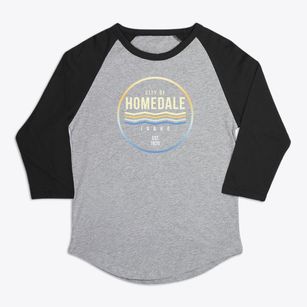 Homedale Idaho Color Fade Premium Baseball Tee