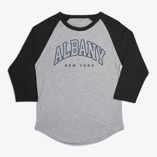Albany New York Inline Premium Baseball Tee